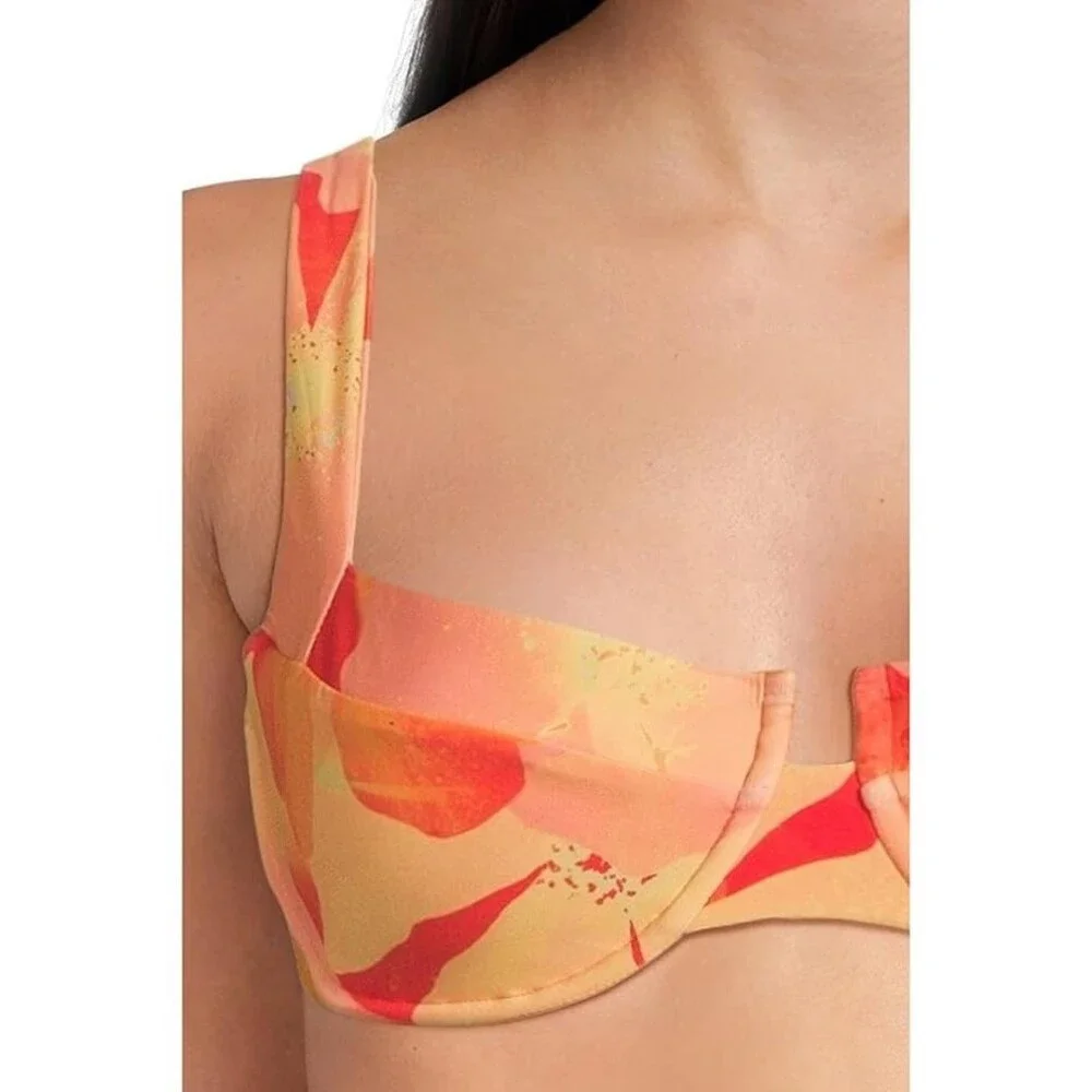 L*Space Coast To Coast Top Women DD Native Poppies Stretch Swimwear Beach BUU484
